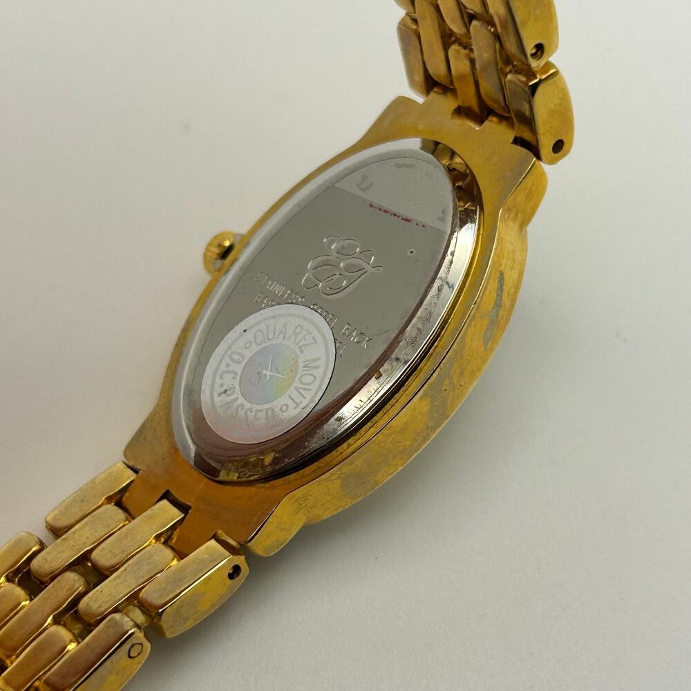 Elizabeth Taylor Gold Tone White Diamond Accents Women’s Watch New Battery - Picture 6 of 8
